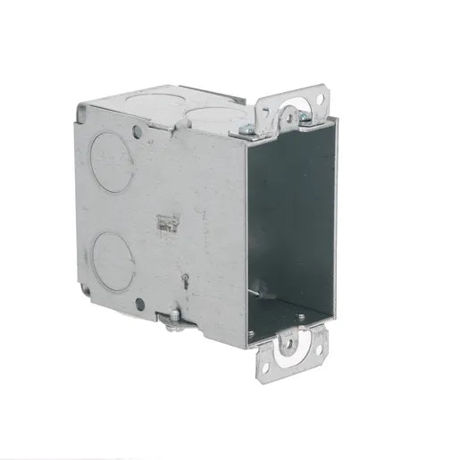 3 inch x 2 inchSwitch Box, Gangable, 3-1/2 inches deep, 7 1/2 inch KO's & Clamps, Plaster Ears