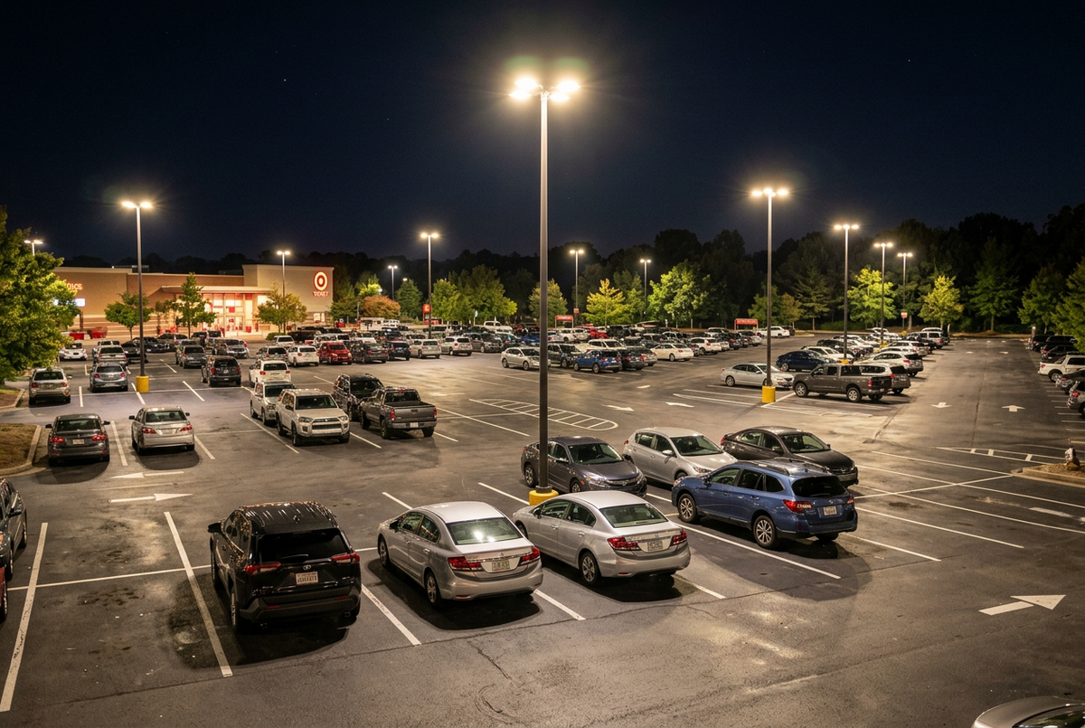 Parking Lot Pole Lighting That Cuts Utility Bills