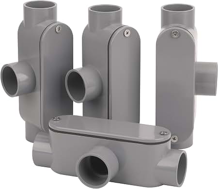 Schedule 40 PVC T Type Conduit Body, 1 inch